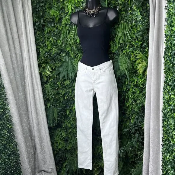 ADRIANO GOLDSCHMIED AG Jeans Women 24 White Denim The Prima Cigarette Pants 2291 - Picture 3 of 11